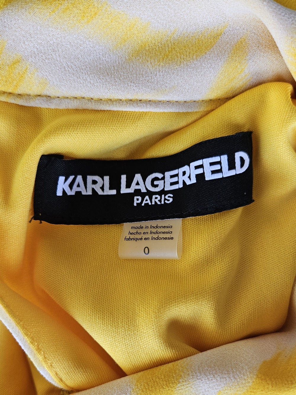 Karl Lagerfeld Paris Floral High Low Maxi Dress Yellow Size 0 - Picture 7 of 9